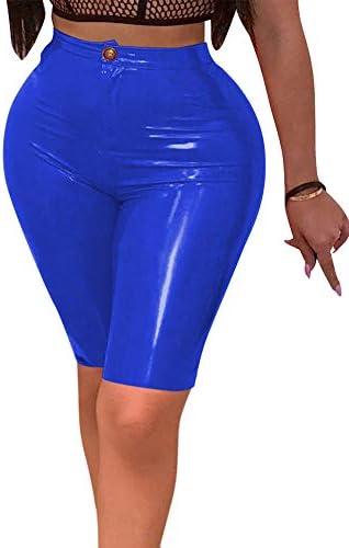 blue pleather pants