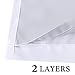FlamingoP Full Blackout Pure White Curtains Faux Silk Satin with White Liner Thermal Insulated Window Treatment Panels, Grommet Top (52 x 63 Inch, Set of 2)