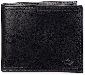 POKOFO RFID Blocking Genuine Leather Bifold Wallet for Men with