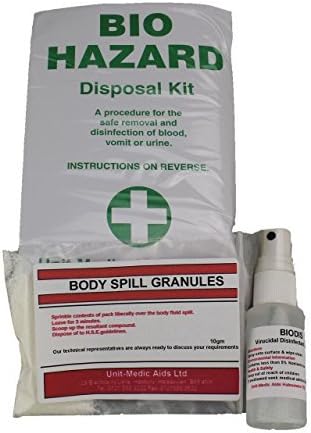 Unit Medic-Aids Biohazard Body Fluid Spillage Disposal Clean Up Kit - One Application Refill Kit by Unit Medic-Aids