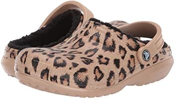 leopard lined crocs
