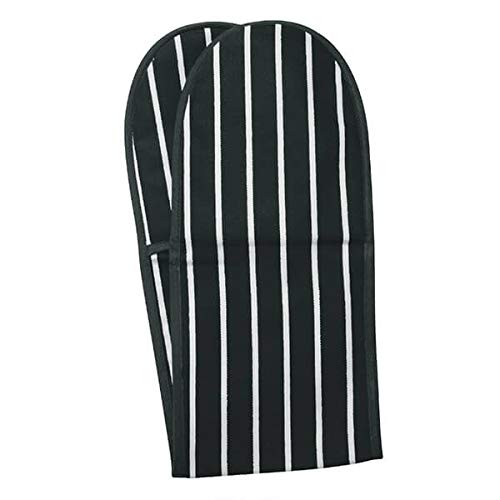 Dexam 16160232 Classic Butcher's Stripe, Double Oven Glove, Slate Grey, 86x 19