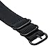 Replacement 18mm NATO Strap Nylon Watch Band - Black, 5 Ring Black PVD Buckle