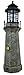 Solar Lighthouse Garden Figurine Light, Gray Color, 39
