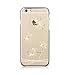 Iphone 6s Case,Comma Beautiful Flower Stylish Design Plastic Case with Swarovski Element Diamond for iPhone 6& iPhone 6s (Gold)
