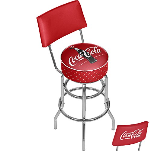 Trademark Gameroom 100th Anniversary of The Coca-Cola Bottle Stool, Black