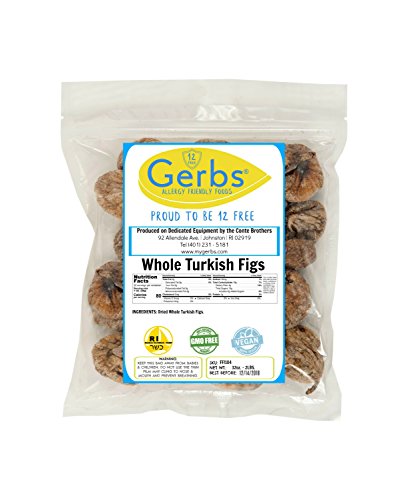 Dried Whole Figs, 2 LBS - Unsulfured & Preservative Free by Gerbs - Top 12 Food Allergy Free & NON GMO - Product of Turkey