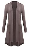 Long Cardigan with Pocket Long Sleeves for Women 3X-Large Mocha