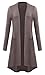 Long Cardigan with Pocket Long Sleeves for Women 3X-Large Mocha