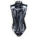 YiZYiF Sexy Women's Zipper PVC Leather Wetlook Catsuit Bodysuit Clubwear