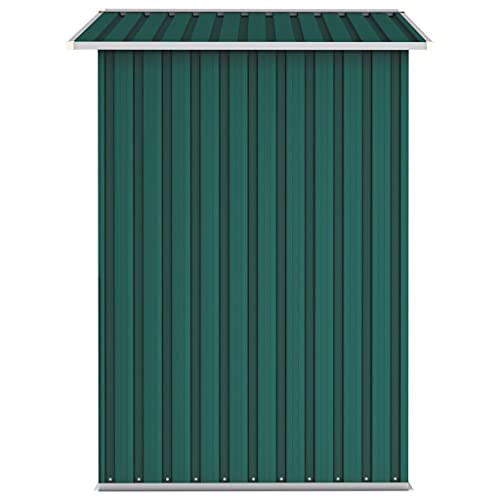 vidaXL Gerätehaus Ohne Boden Doppeltür Geräteschuppen Garten Schuppen Gartenhaus Gartenschuppen Grün 205x129x183cm Verzinkter Stahl – Bild 6