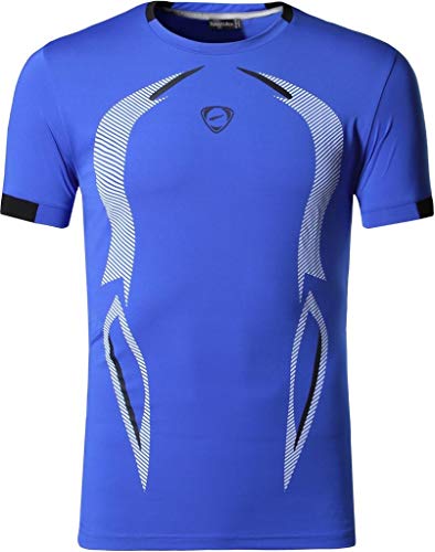 Sportides Boy's Quick Dry Active Sport Short Sleeve Breathable T-Shirt Tee Top LBS712 Blue S