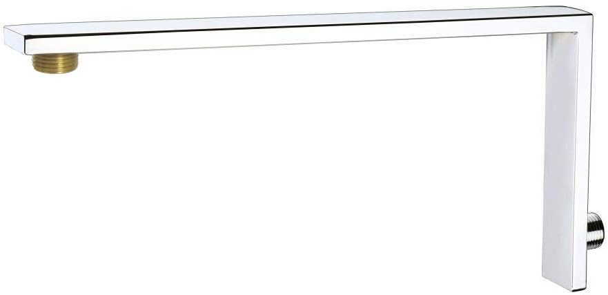 Maxstone Stainless Steel Rectangular Shower Arm with Chrome Finish (Silver, 6 x 12 Inch)