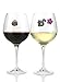 Simply Charmed Cute Animal Wine Glass Charms, 6 Magnetic Cocktail Markers Including a Fox, Squirrel, Owl and Bunny Rabbit