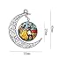 Womens Fairy Tale Princess Belle Enchanted Rose Moon Necklace Chain Jewelry (Prince & Princess)
