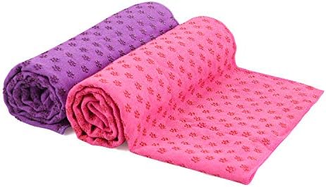 お買得 ヨガタオルと収納袋 吸水速乾で軽量滑り止めヨガ マットタオル ホットヨガラグ ヨガピラティスにピッタリ