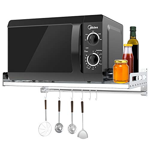 27 Inch Stainless Steel Wall Shelf Metal Shelving Heavy Duty Commercial or Household Grade Wall