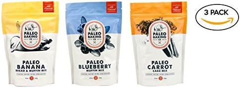 Paleo Baking Company - 3 Pack Variety - Paleo Banana Bread &amp; Muffin Mix, Paleo Blueberry Muffin Mix, Paleo Carrot Cake &amp; Muffin Mix