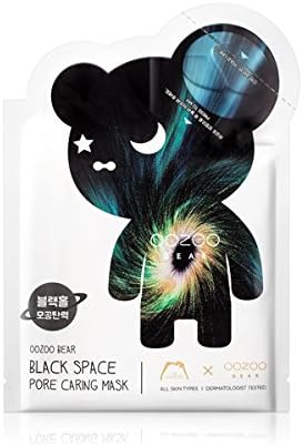 The oozoo oozoo Bear Black Space Pore Caring Mask 10 Sheet Ampoule 3ml/Mask 24ml
