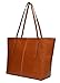 Obosoyo Women's Handbag Genuine Leather Tote Shoulder Bags Soft Hot Brown