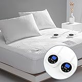 Queen Size Zoned Electric Heated Mattress Pad Dual