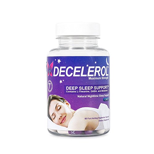 DECELEROL - 1 Daily Natural Sleep Aid - Dr Recommended, Maximum Strength, Deep Sleep Support Supplement - Non-Habit Forming Sleeping Pills Made With L-Theanine, Lemon Balm, GABA, Melatonin (Bottle) DECELEROL - 1 Daily Natural Sleep Aid - Dr Recommended, Maximum Strength, Deep Sleep Support Supplement - Non-Habit Forming Sleeping Pills Made With L-Theanine, Lemon Balm, GABA, Melatonin (Bottle)