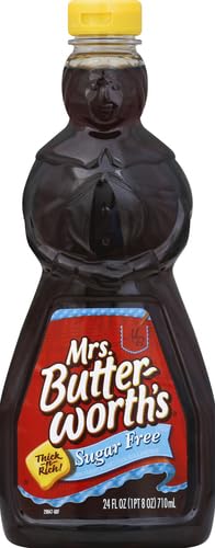 MRS. BUTTERWORTH’S SUGAR FREE THICK AND RICH PANCAKE SYRUP, 24 OZ