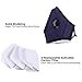 ANALAN Mask Anti Pollution Mask Washable Dust Mask Air Filter Mask for Pollution Smoke Allergy Mask with Filter 4 Pcs PM2.5 (Unisex Size,Blue)