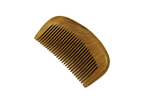 Beard Comb, Moustache Comb, Medium Tooth Comb, Handmade Green Sandalwood Hair Comb - WC073