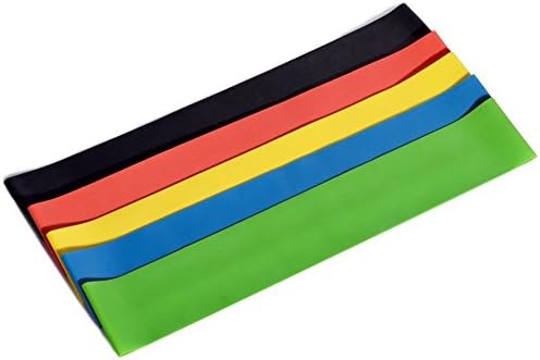 Exercise Resistance Loop Bands Set of 5 Stretch Bands for Yoga Crossfit And Strength Training