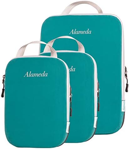 Alameda Compression Packing Cubes for Suitcases and Backpack,luggage Travel Organiser Packing Bags Set (Green)