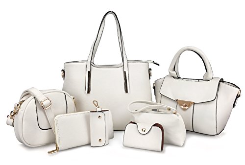 Hoxis fashion womens multi-purpose 6 pieces bag in bag simple des…