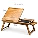 MORVAT Bed Desk for Laptop with Built in Mouse Pad, Adjustable Laptop Tray for Bed, Writing Desk, Lap Desk, Laptop Desk, Tray Table – Tilting Shelf with Magnetic Drawer, 100% Natural Bamboo Woodthumb 2