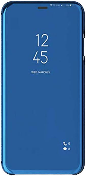 Case Compatible with Oppo F9 Case Mirror Flip Cover Slim Luxury Cover for Oppo F9 Mobile Phone (Blue, Oppo F9)