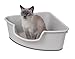 SmartCat Corner Litter Box, Gray