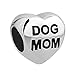 ShinyCharm Dog Mom Charm Pet Paw Print Charm Beads for Bracelets