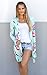 ECOWISH Womens Boho Irregular Long Sleeve Wrap Kimono Cardigans Casual Coverup Coat Tops Outwear Green2 X-Large