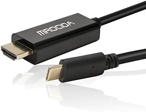 USB C to HDMI Adapter Cable 6ft/1.8m (Thunderbolt 3 Compatible), USB 3.1 Gen2 4K Type C to HDTV Cable for 2015/2016/2017 MacBook, MacBook Pro, iMac,dell xps,Chromebook Pixel, Samsung Galaxy S8/S8 Plus