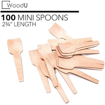 WoodU Wooden Miniature Spoons 2-3/4