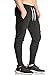 Ouber Men's Fitted Jogger Pants Gym Workout Running Sweatpants with Zipper Bottom (BlackA,M)