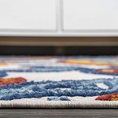 JONATHAN Y AMC102B-4 Julien Paisley High-Low Indoor Outdoor Area-Rug Bohemian Floral Easy-Cleaning High Traffic Bedroom… 41Vi0WIZ73L