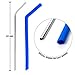 Silicone Reusable Straws for 30 oz Tumbler Yeti / Rtic Complete Bundle - Reusable Silicone Straws Set of 6 - Stainless Steel Straws Extra Long - Brushes and Storage Pouch Included … (multicolour)