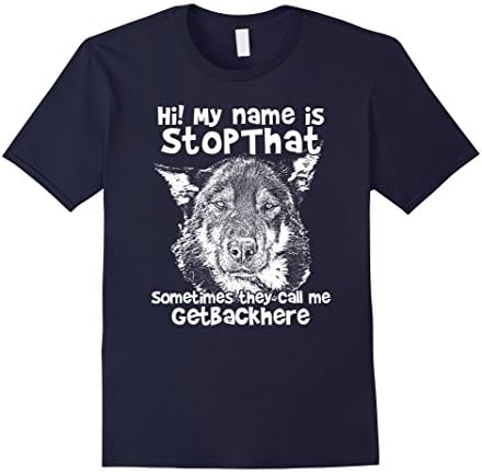 Men's Hi My Name Is StopThat Funny Chinook T-Shirt Small Navy