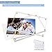 NZQXJXZ 5 Pack Acrylic Picture Frame 5x7, Clear Double Sided Acrylic Photo Frames with Photo Frame Support Stand, Frameless Desktop Display Retail Gift Box Package