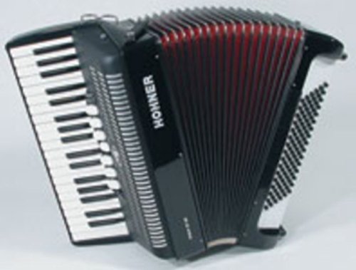 ACORDEON-CROMATICO-Hohner-A1672-Bravo-III-96-Bajos-Negro-con-Funda-de-Calidad
