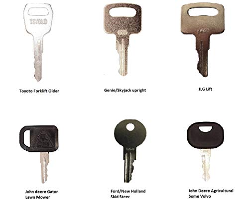 30 Keys Set Construction Equipment Master Keys Set-Ignition Key Ring for Heavy Machines