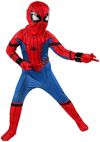 Kids Superhero Costume Onesie 3D Spandex Unisex Jumpsuit Bodysuit for Kids Aged 4-9