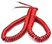 Telephone Cord Handset Curly - Phone Color Crimson Red 15ft - Works on virtually all Trimline Phones and Princess Telephones - Landline Telephone Accessory iSoHo Phones