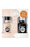 Sally Hansen Miracle Gel, Nail Polish HEADED NUDE-WHERE + TOP COAT (Duo)