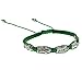 San Judas Saint St Jude the Apostle 5 Silver Tone Metal Charms Adjustable Green Cord Catholic Bracelet